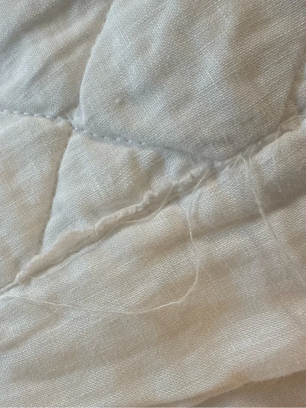 Pottery Barn Belgian Flax Linen Diamond Quilt